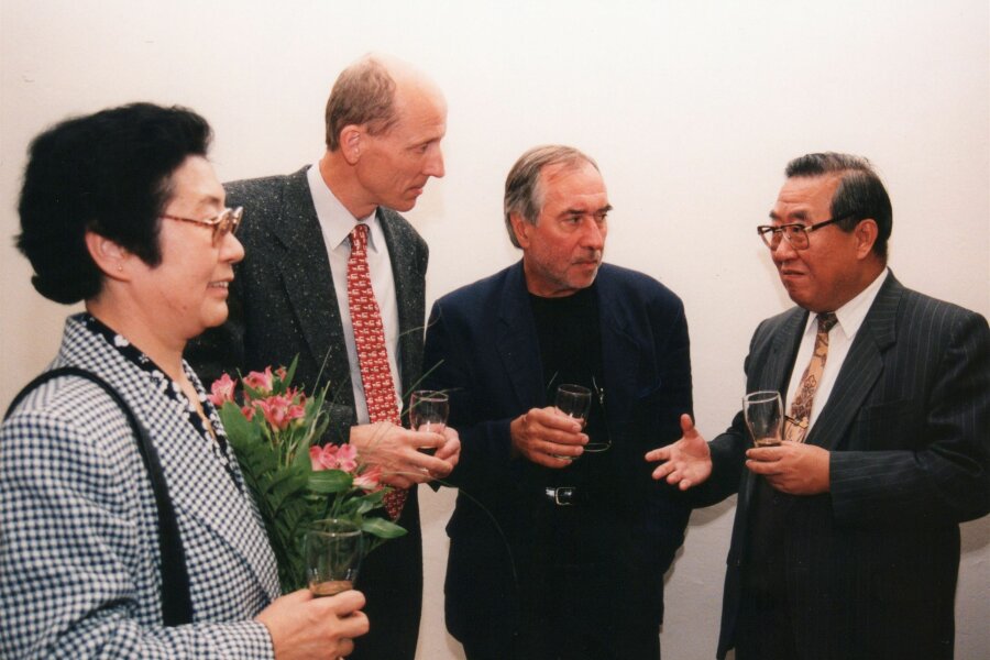 zleva: Huo Yu-zhen, Milan Šimonovský, Pavel Liška, ?; foto: Anna Pecková